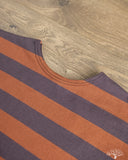 Warehouse Lot 4050 - Short Sleeve Border Tee - Sumikuro/Brown