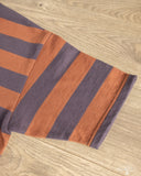 Warehouse Lot 4050 - Short Sleeve Border Tee - Sumikuro/Brown
