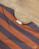 Warehouse Lot 4050 - Short Sleeve Border Tee - Sumikuro/Brown