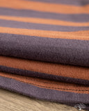 Warehouse Lot 4050 - Short Sleeve Border Tee - Sumikuro/Brown