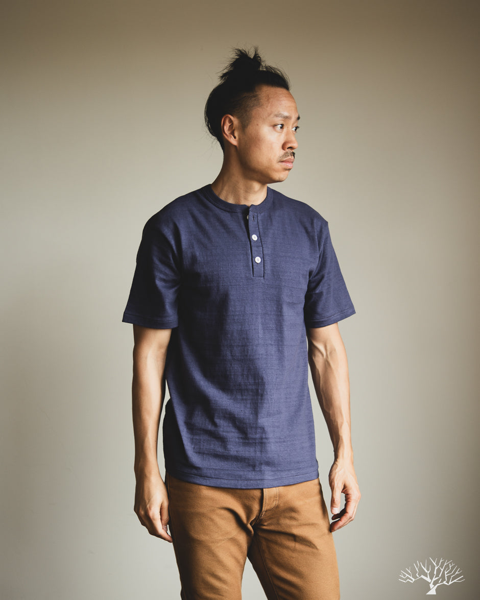 Warehouse - Lot 4601 - Henley T-Shirt - Eggplant – Withered Fig