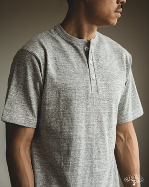Warehouse - Lot 4601 - Henley T-Shirt - Heather Grey – Withered Fig