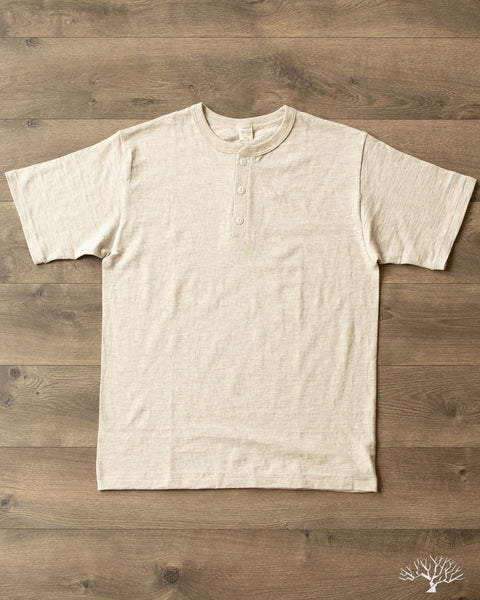 Warehouse - Lot 4601 - Henley T-Shirt - Oatmeal – Withered Fig