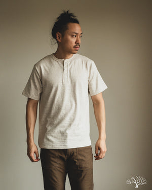 Warehouse - Lot 4601 - Henley T-Shirt - Oatmeal – Withered Fig