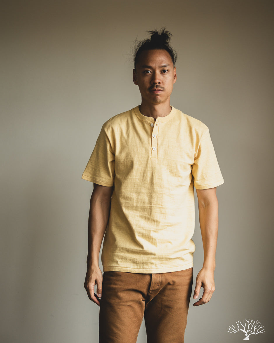 Warehouse - Lot 4601 - Henley T-Shirt - Straw – Withered Fig