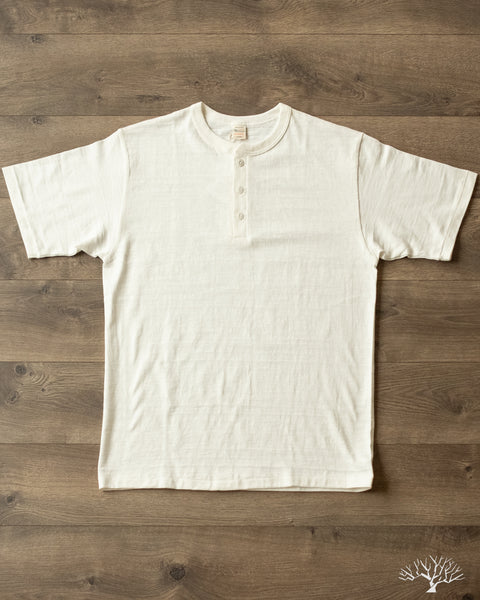 Warehouse - Lot 4601 - Henley T-Shirt - Off White – Withered Fig