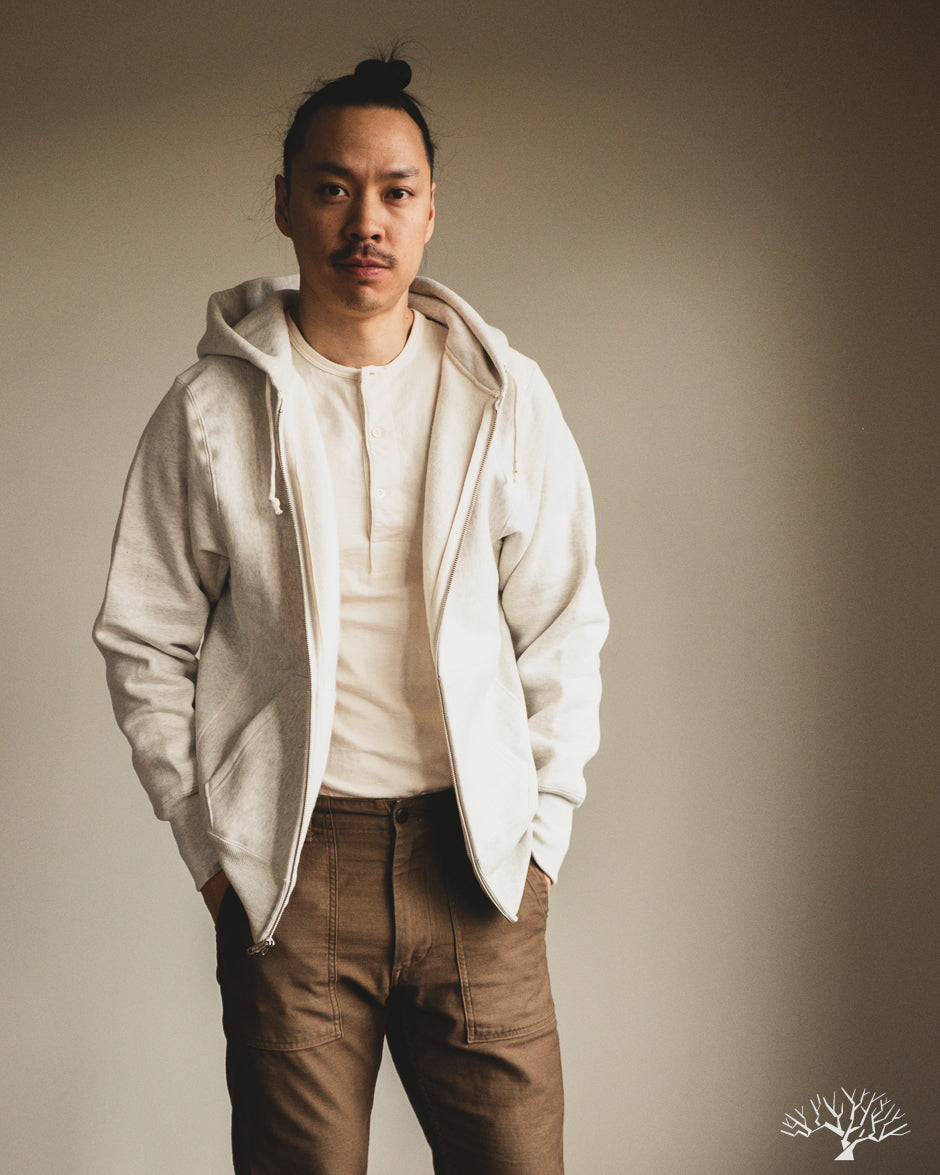 Warehouse Lot 487 - Reverse Weave Loopwheel Zip Hoodie - Oatmeal