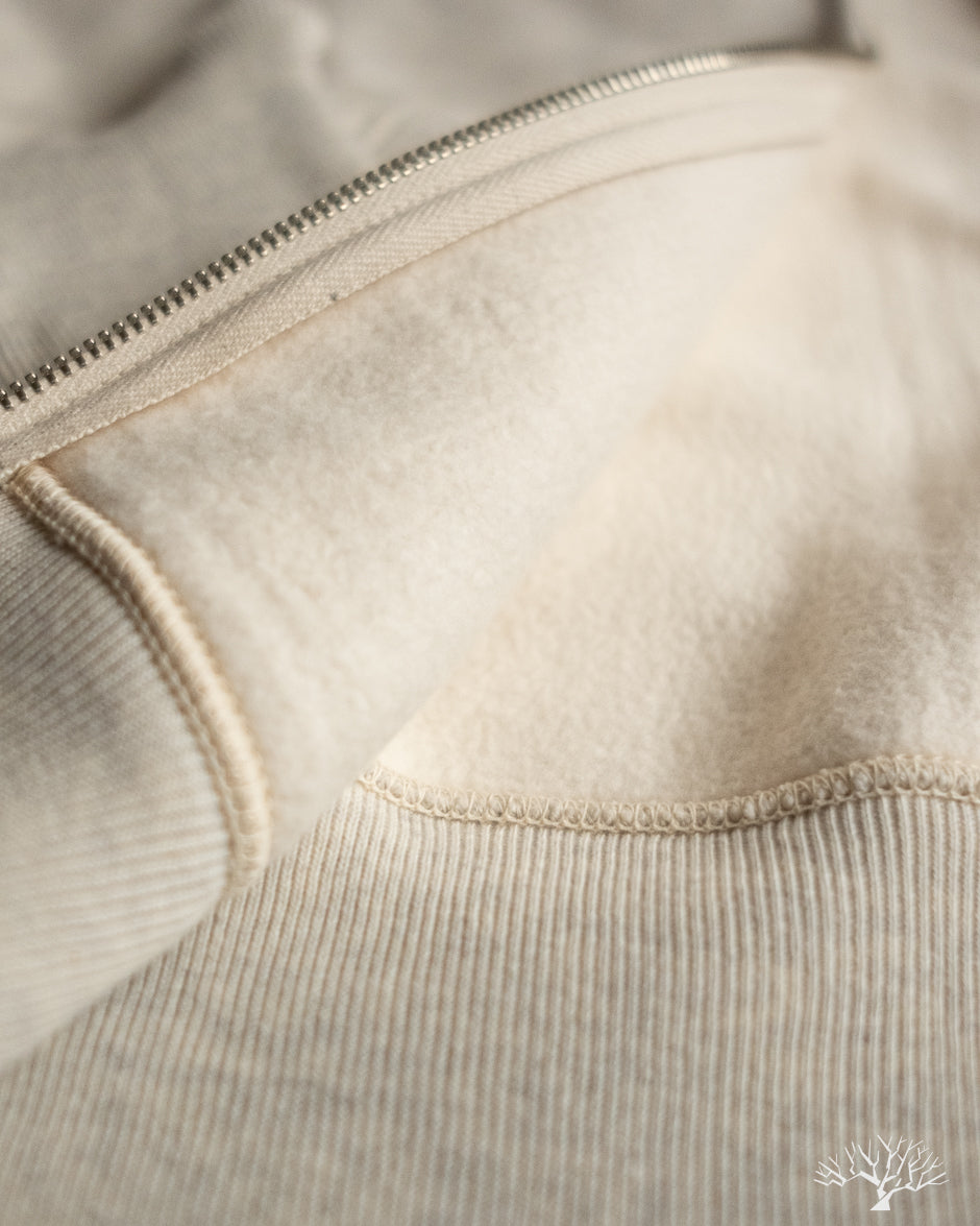Warehouse Lot 487 - Reverse Weave Loopwheel Zip Hoodie - Oatmeal