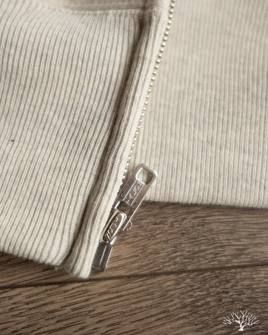 Warehouse Lot 487 - Reverse Weave Loopwheel Zip Hoodie - Oatmeal