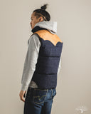 Lot 2227 - Rocky Mountain x Warehouse HBT Down Vest - Indigo