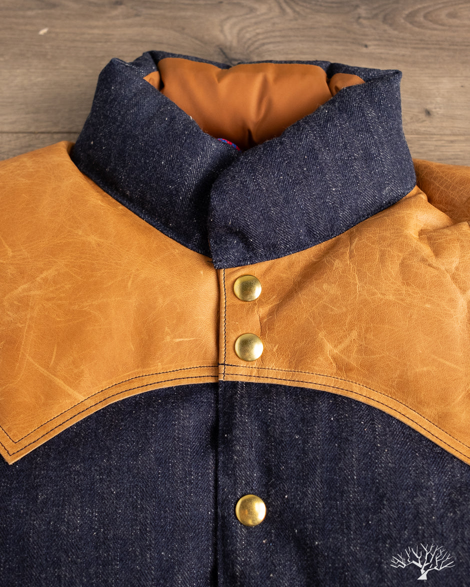 Lot 2227 - Rocky Mountain x Warehouse HBT Down Vest - Indigo