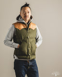 Lot 2226 - Rocky Mountain x Warehouse HBT Down Vest - Olive Drab