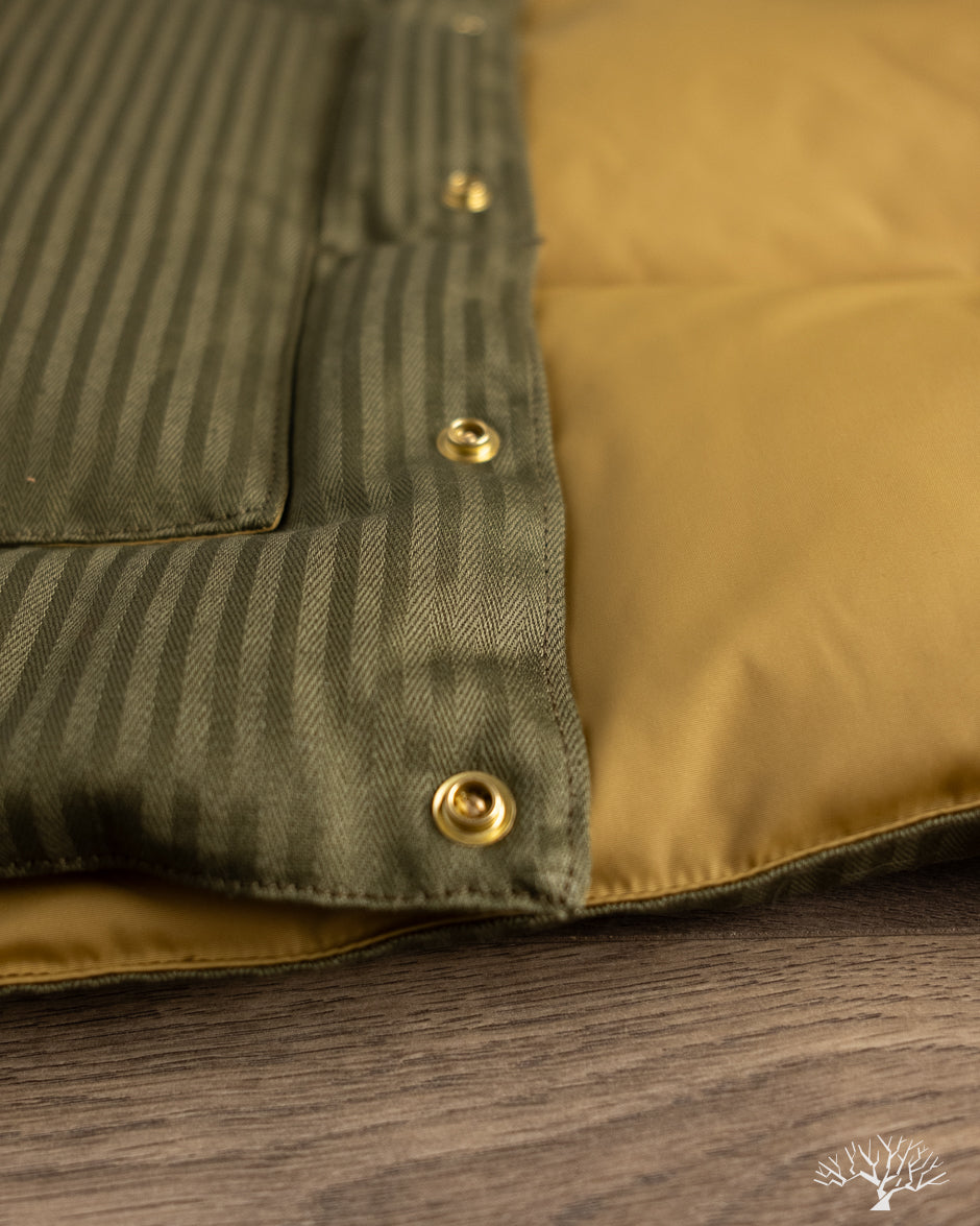 Lot 2226 - Rocky Mountain x Warehouse HBT Down Vest - Olive Drab