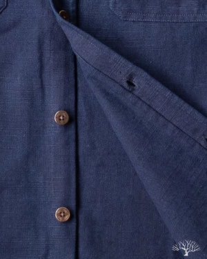 3sixteen for Withered Fig Crosscut Shirt - Natural Indigo Slub Canvas