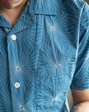 Corridor Starlight Embroidery Short Sleeve Shirt - Blue