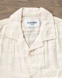 Corridor Striped Seersucker Short Sleeve Shirt - White