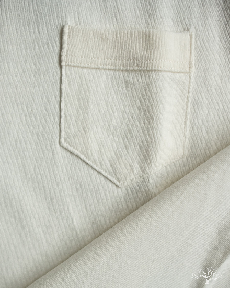 Denime 263 Crew Neck Pocket T-Shirt - Off White