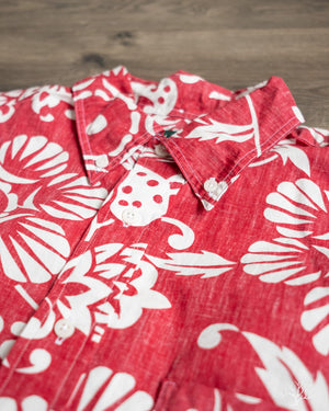 Gitman Vintage Kahala Duke's Pareo Red Short-Sleeve Shirt