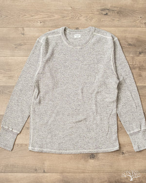 Homespun Knitwear Long Sleeve Marl Rib Sweater - Black Marl