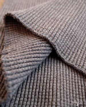 Homespun Knitwear Long Sleeve Thermal Crew - Charcoal Melange