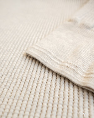 Homespun Knitwear Long Sleeve Thermal Crew - Oat Melange