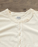 Homespun Knitwear Short-Sleeve Coalminer Henley - White Sand