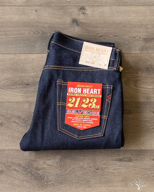 Iron Heart IH-555S-UHR - 21/23oz Ultra Heavy Raw Indigo Selvedge Super Slim Denim