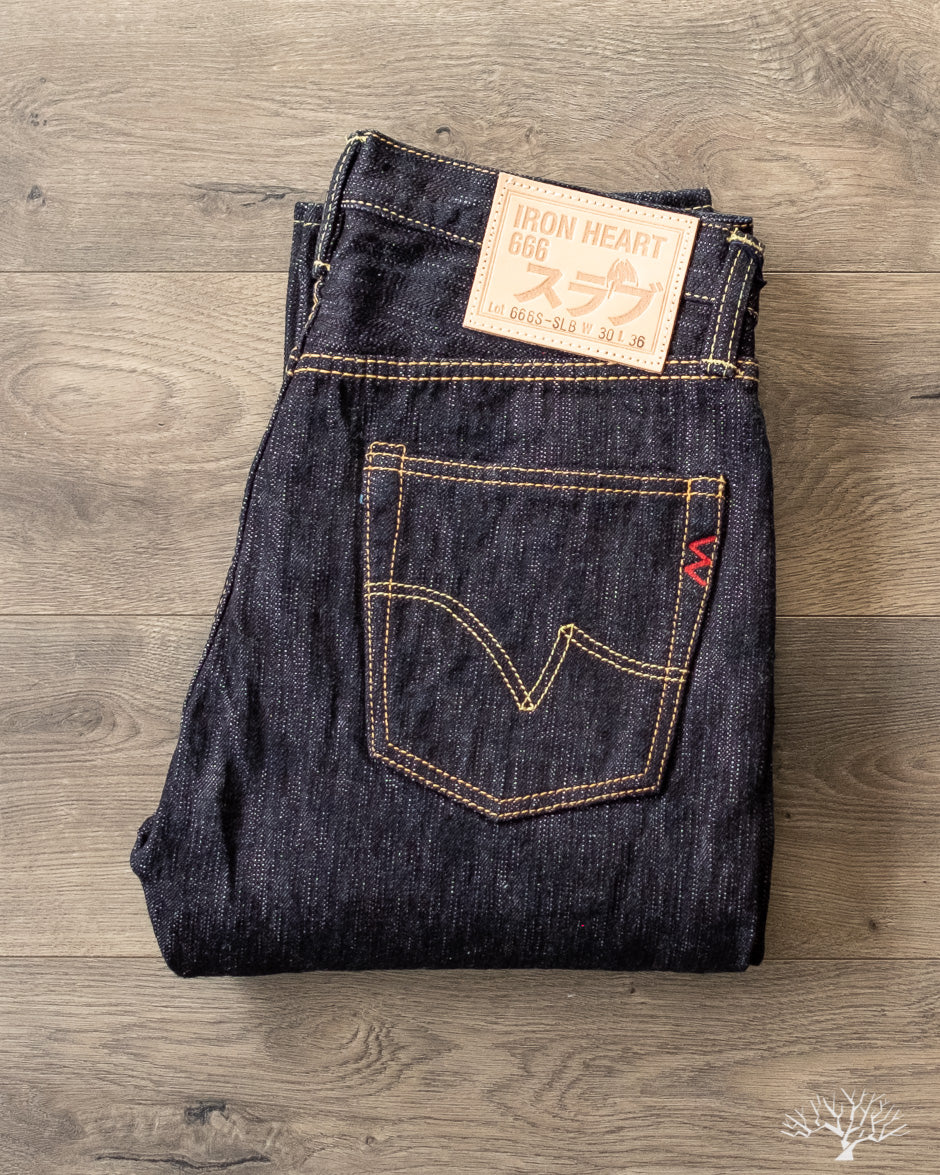 アイアンハートIRON HEART IH-666S-16oz w32 Iron Heart - IH-666S-SLB - 16oz Slubby Selvedge Slim Straight