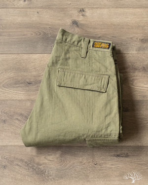 IH-733-ODG 11oz Herringbone Cargo Olive Drab Green