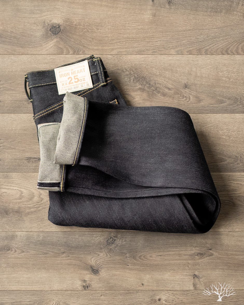 Iron Heart IH888XHS 25oz Indigo Selvedge High Rise Tapered Denim