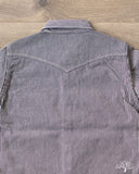 Iron Heart IHSH-07-IND - Indigo Hickory Stripe Western Shirt