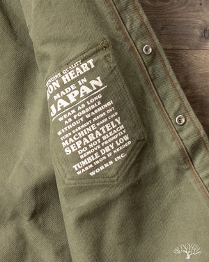 Iron Heart IHSH-235-OLV Military Serge Olive Western Shirt