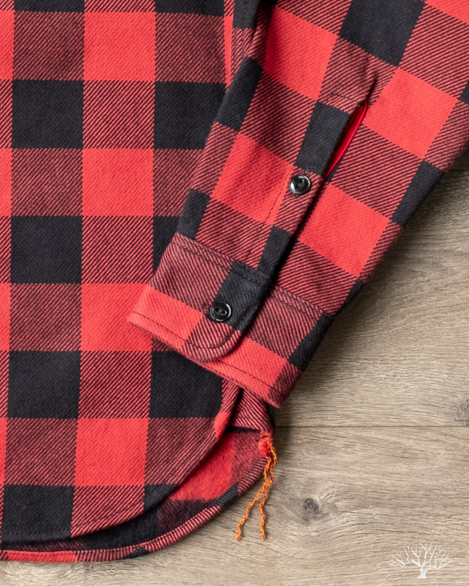 Iron Heart - IHSH-244-RED Ultra Heavy Flannel Work Shirt - Red/Black ...