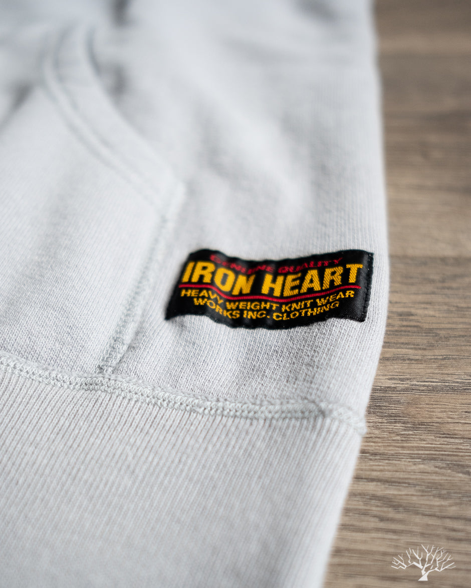 Iron Heart IHSW-10-GRY - Ultra Heavyweight Loopwheel Zip Up Hoody - Grey