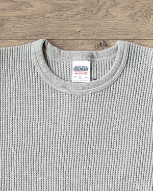 IHTL-1301-GRY - Waffle Knit Long Sleeve Crew Neck Thermal - Grey