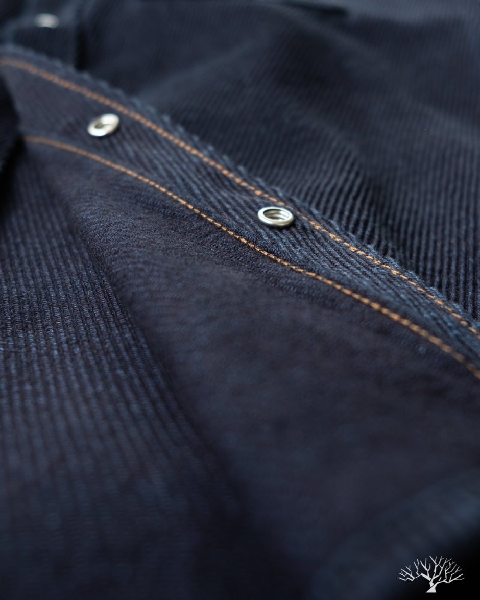 Iron Heart IHSH208IND Kersey Western Shirt Indigo Withered Fig