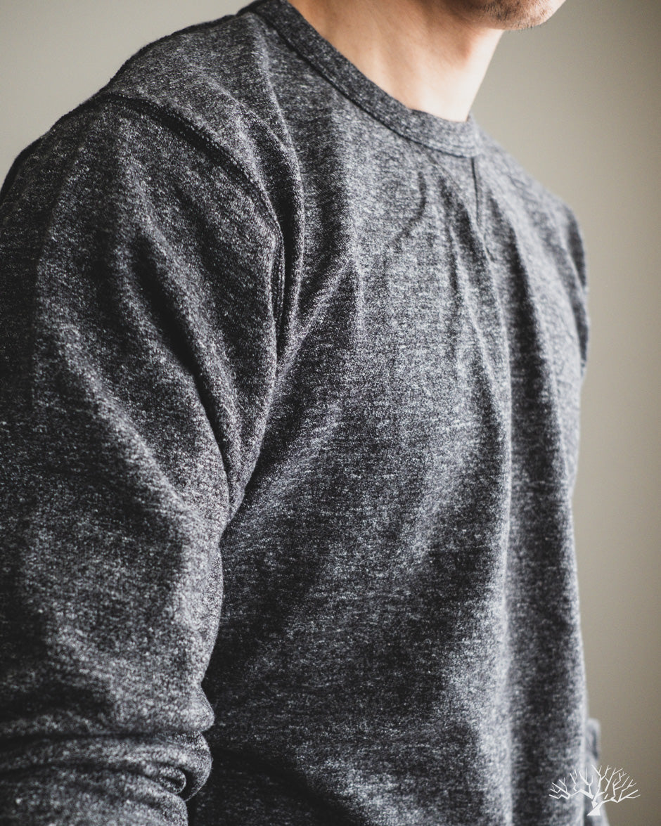 National Athletic Goods Long Sleeve Gym Tee Black Withered Fig