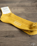 Nishiguchi Kutsushita Linen Ribbed Sock Yellow
