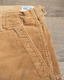orSlow Slim Fit Fatigue Pants - Beige Stretch Corduroy