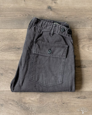 orSlow Slim Fit Fatigue Pants - Black Stone