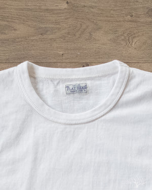 Flat Head Loopwheeled Blank T-Shirt - White