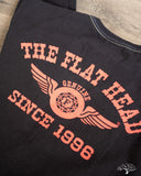 The Flat Head FN-THC-202 - THC 9oz Heavyweight "Flying Wheel" Print Tee - Black