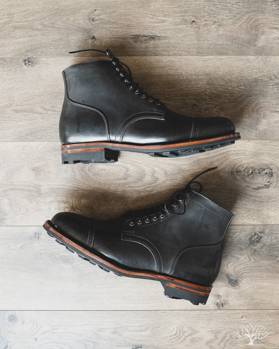 Viberg - Service Boot - Black Waxed Horsebutt - 2030 – Withered Fig