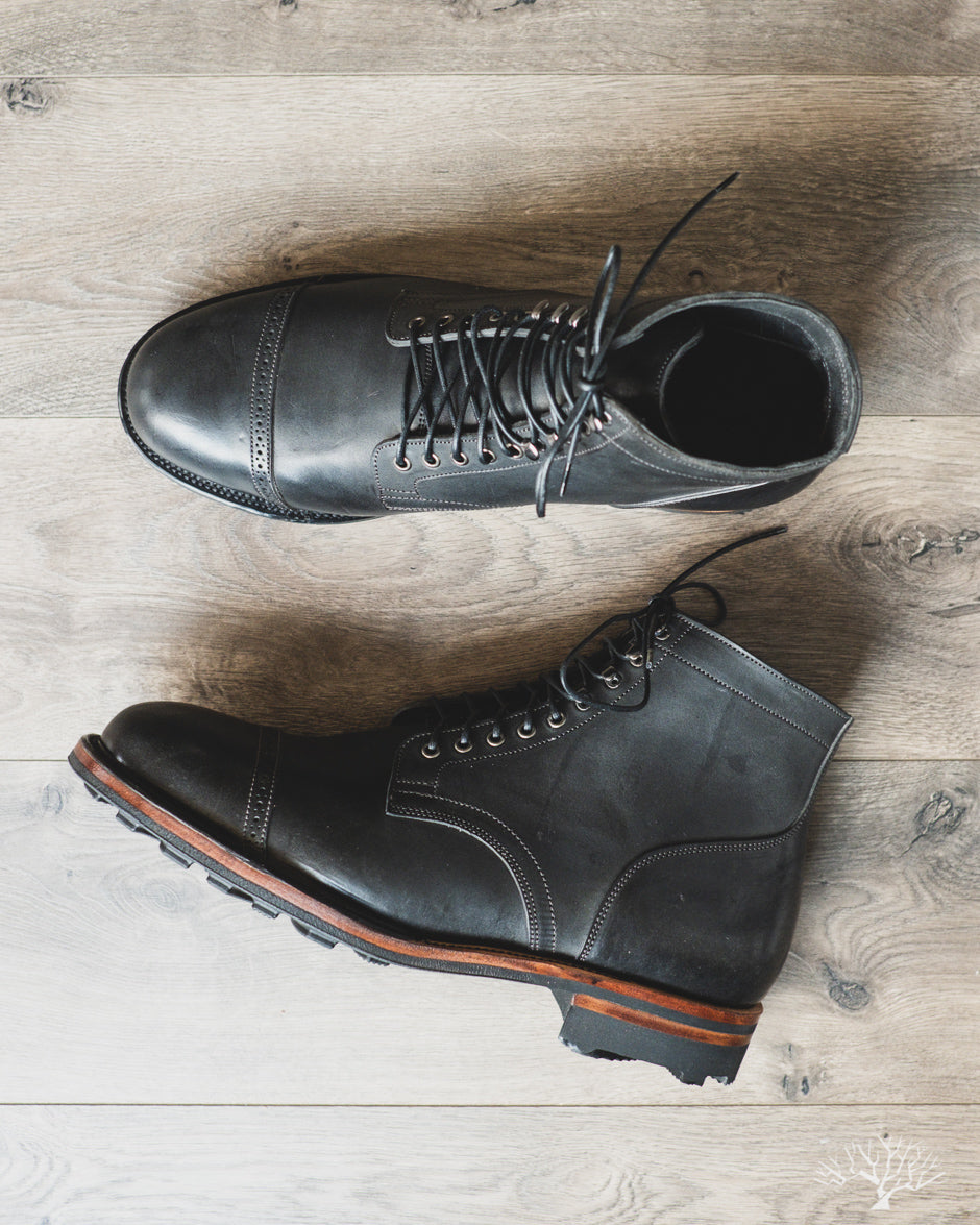 Viberg - Service Boot - Black Waxed Horsebutt - 2030 – Withered Fig